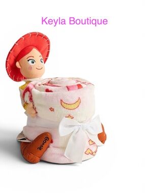 Disney Pixar Toy Story Jessie Buddy Plush and Throw Blanket 50x60in Set 2pk. New
